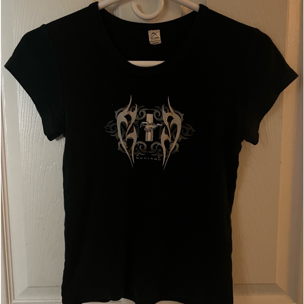 Black Mustang Tee Shirt by A.S. Tees